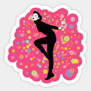 Audrey Hepburn Dancing Sticker